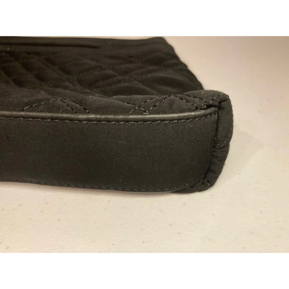 Vera Bradley Quilted Hand Held Purse Clutch Coffee Black with Zebra Print Lining